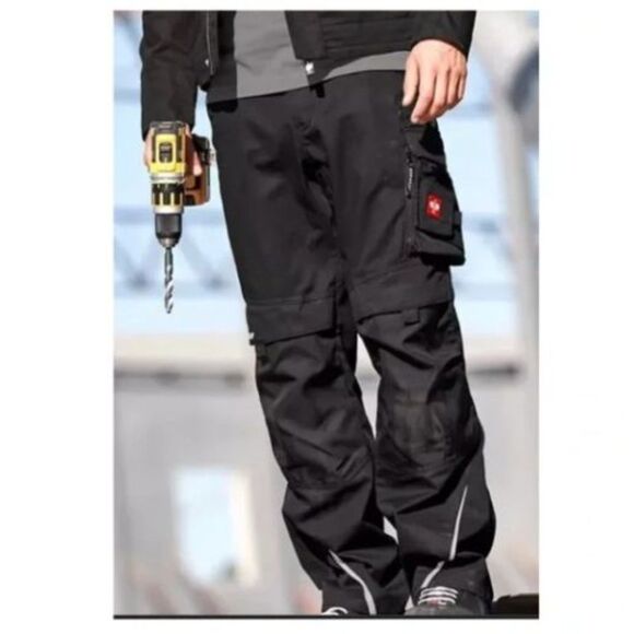 Engelbert Strauss Pants Mens 28 36x31 Black Workwear Utility Reflective Lot of 2 - Picture 1 of 12